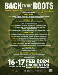 Cartel del festival "Back to the roots" en Sevilla